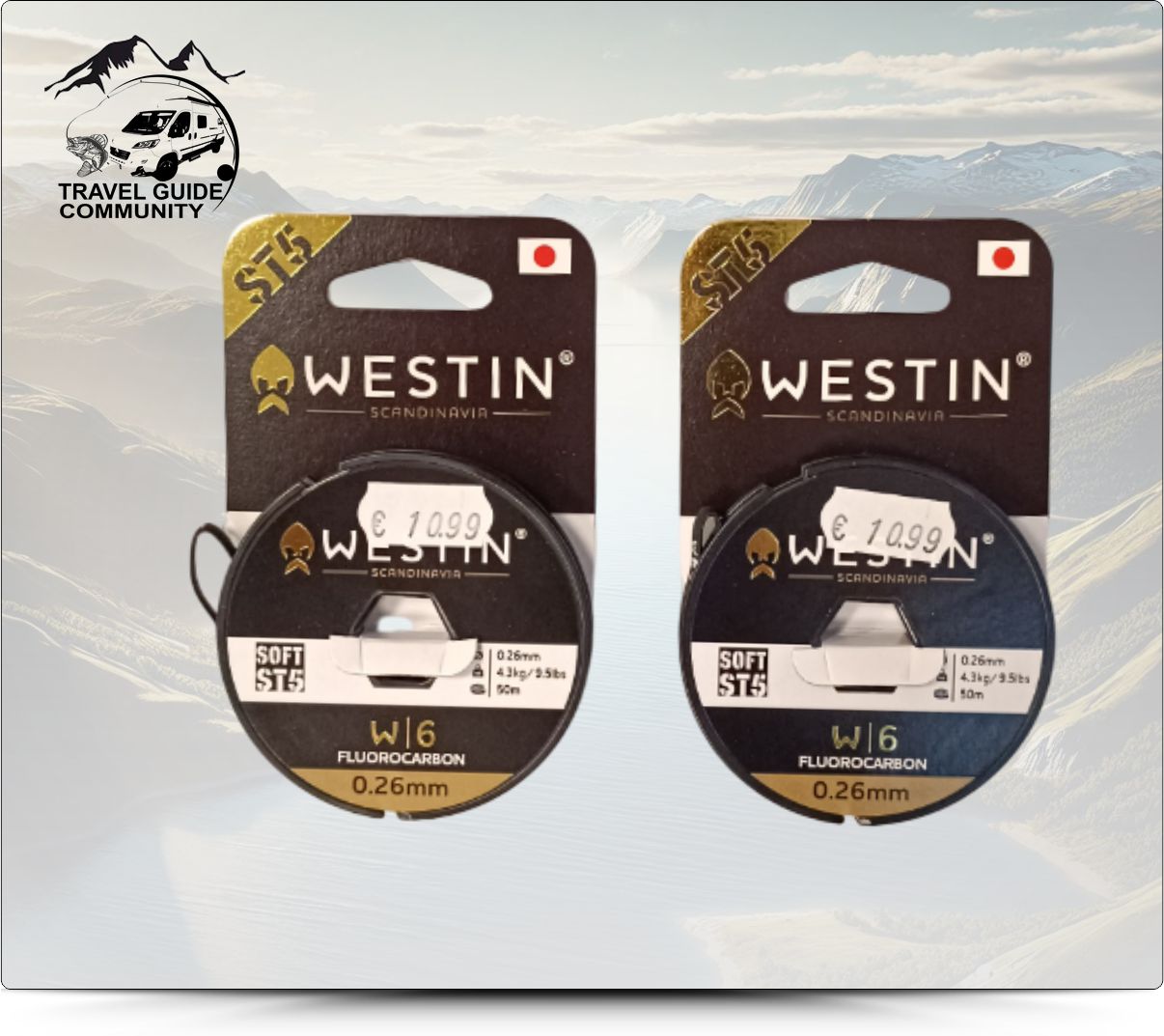 Westin W6 ST5 FLUOROCARBON CLEAR 0.26mm im Sparset